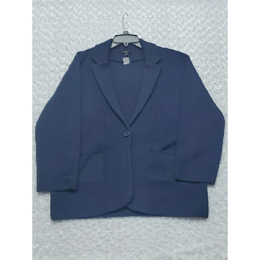 Navy Single-Button Blazer - Classic Tailored Jacket